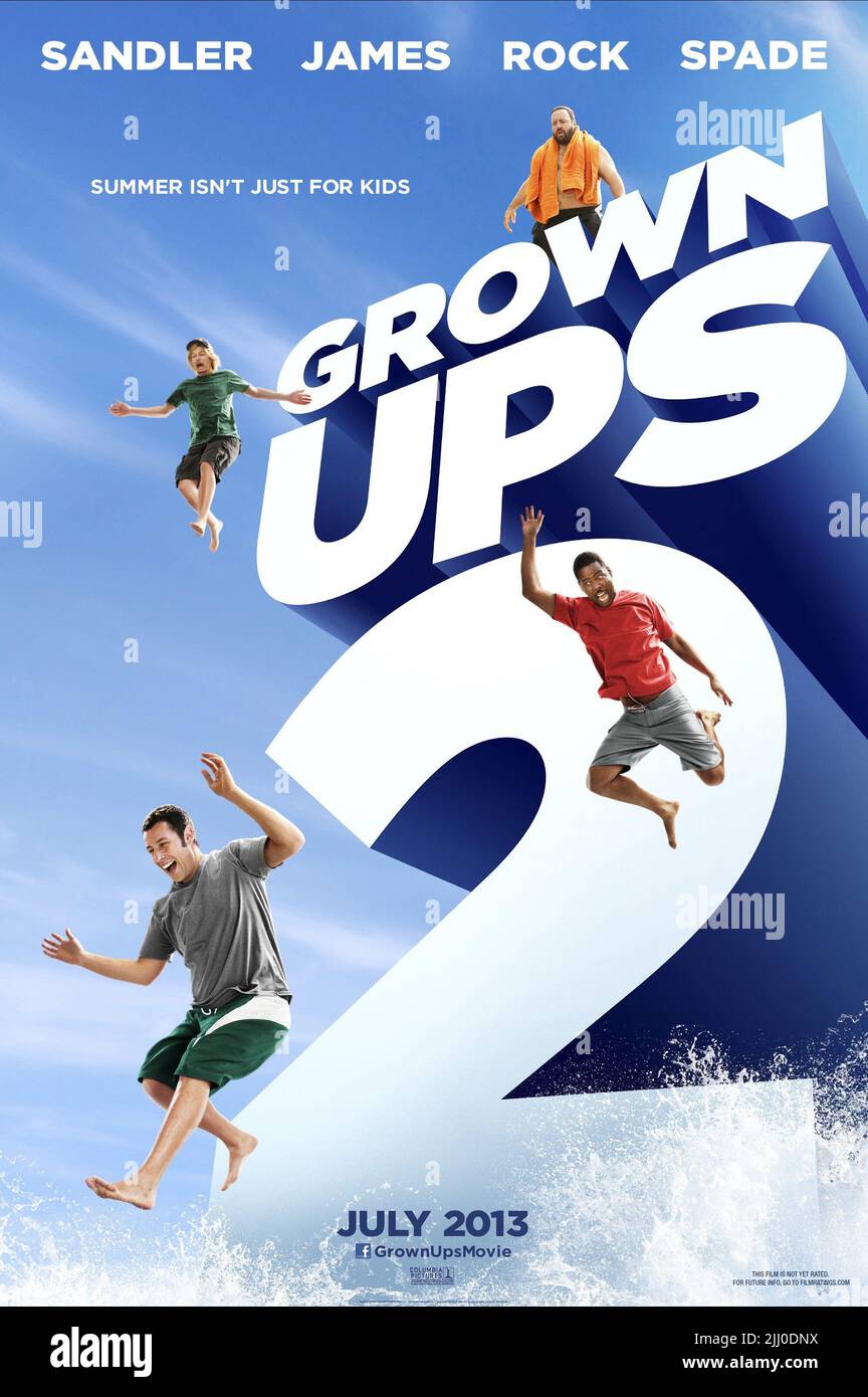 SPADE,JAMES,SANDLER,POSTER, GROWN UPS 2, 2013 Stock Photo