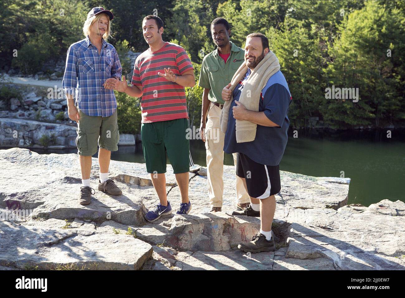 SPADE,SANDLER,ROCK,JAMES, GROWN UPS 2, 2013 Stock Photo