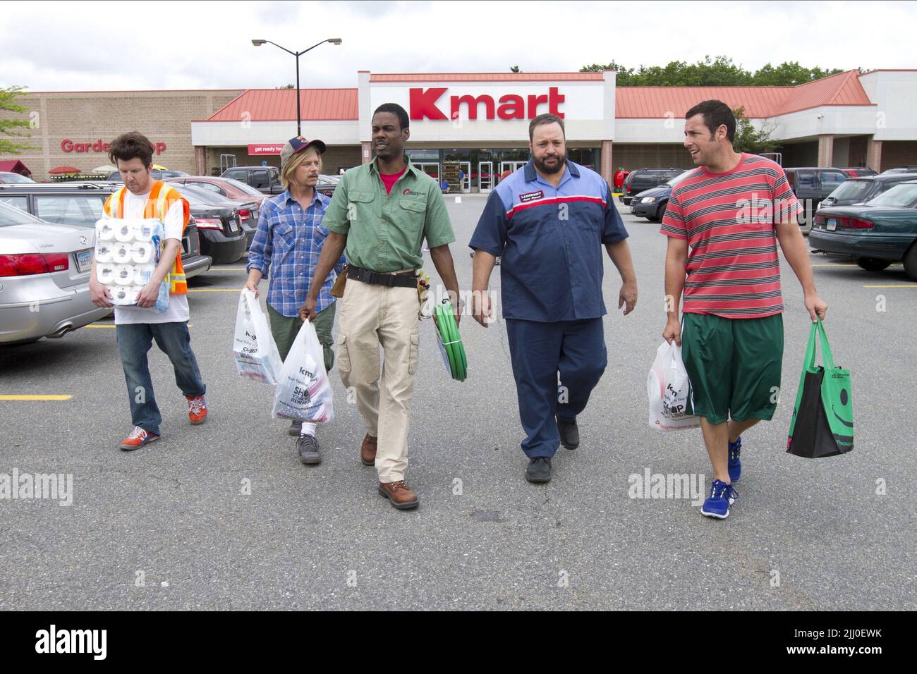 NICK SWARDSON, DAVID SPADE, CHRIS ROCK, KEVIN JAMES, ADAM SANDLER, GROWN UPS 2, 2013 Stock Photo