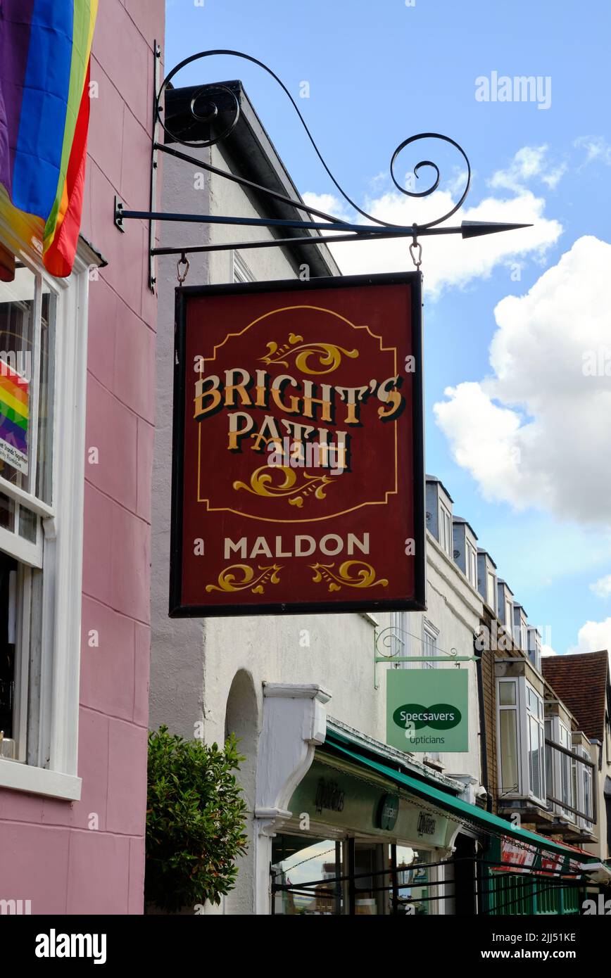 Bright's path sign Maldon Stock Photo