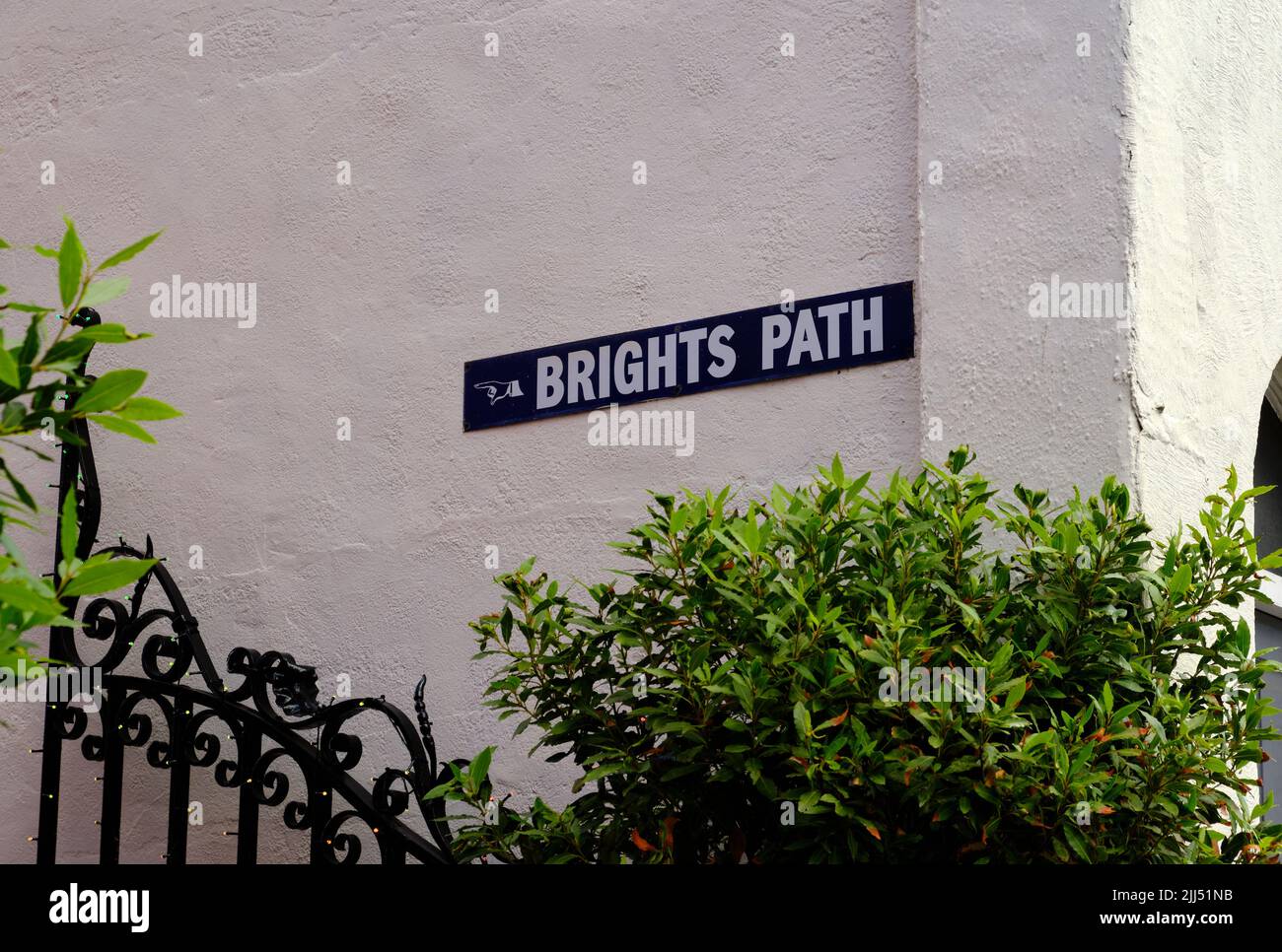 Bright's path sign Maldon Stock Photo