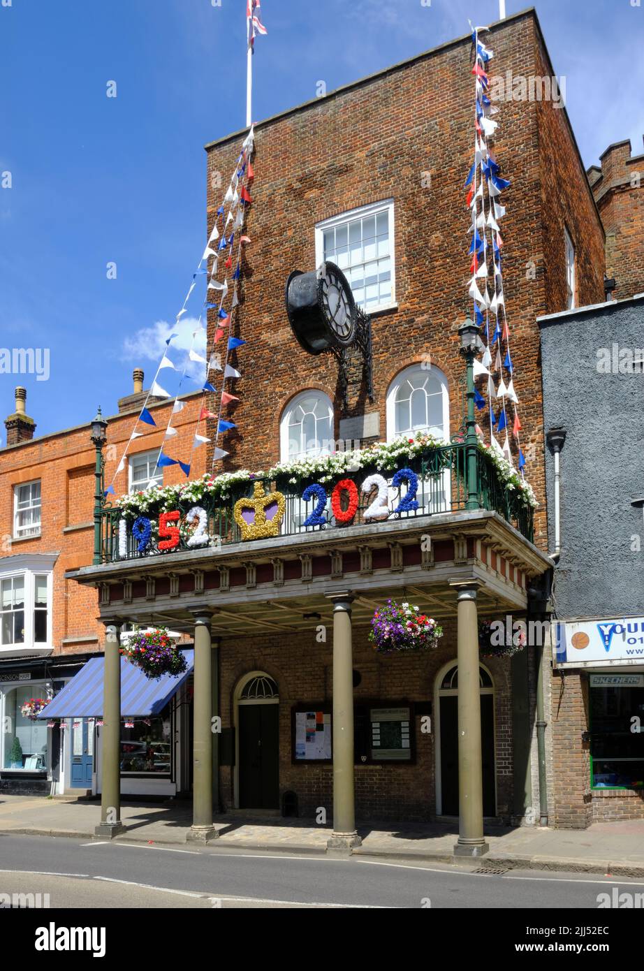 Maldon Essex street view and Moot Hall Stock Photo