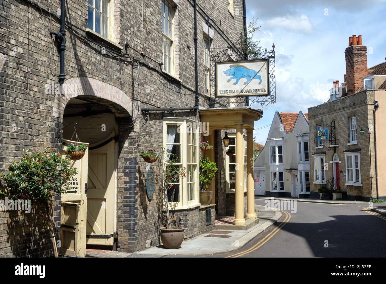 Street view of the Blue Boar Pub Maldon Essex Stock Photo