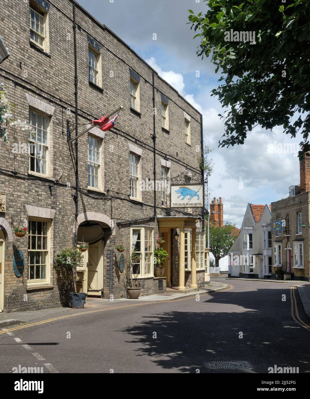 Street view of the Blue Boar Pub Maldon Essex Stock Photo