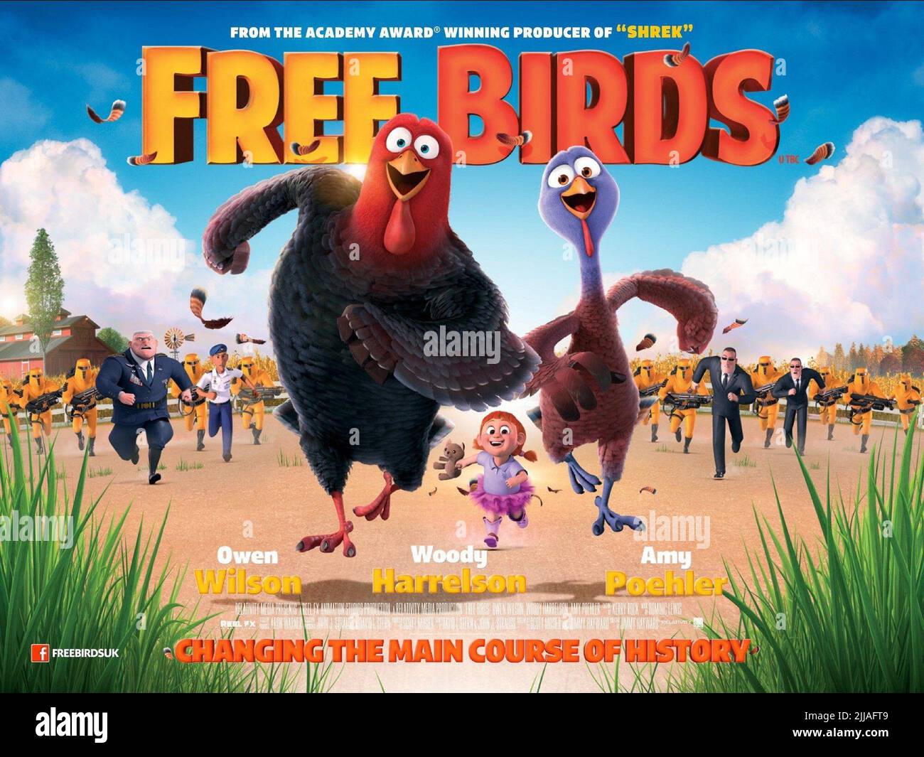 JAKE, REGGIE POSTER, FREE BIRDS, 2013 Stock Photo