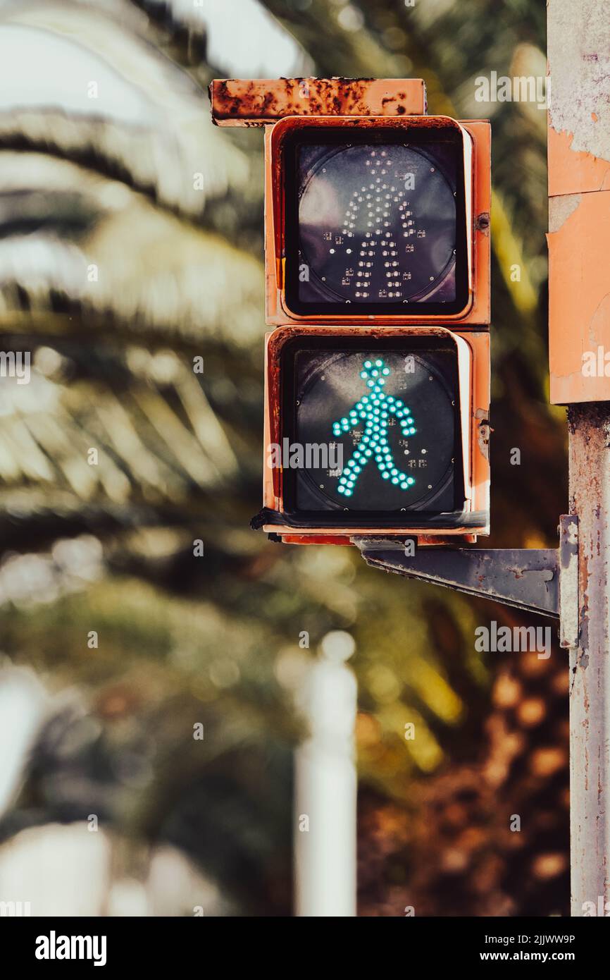 photo of traffic lights in Spain Stock Photo