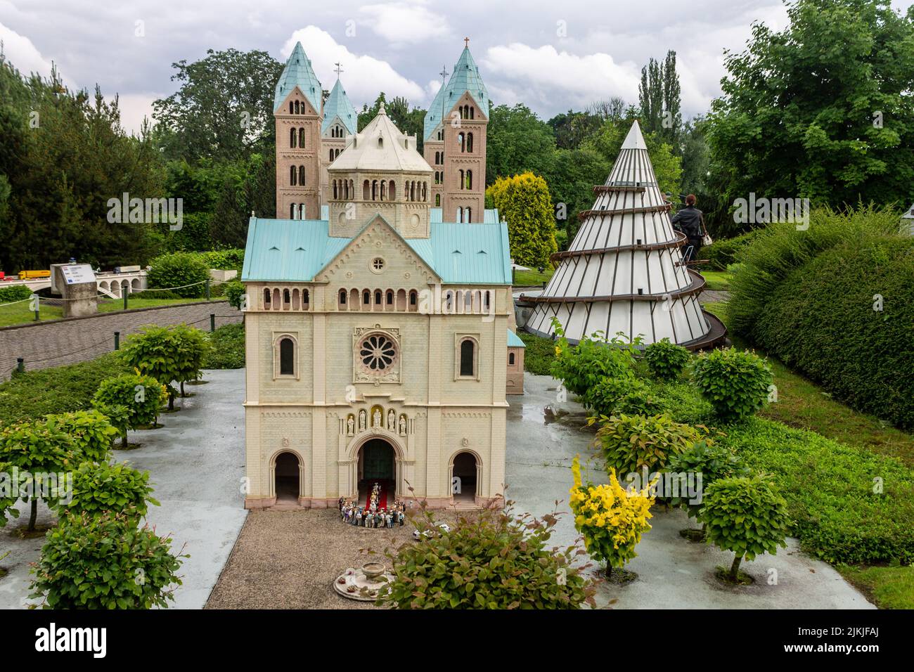 A miniature of a European building from Belgium Stock Photo