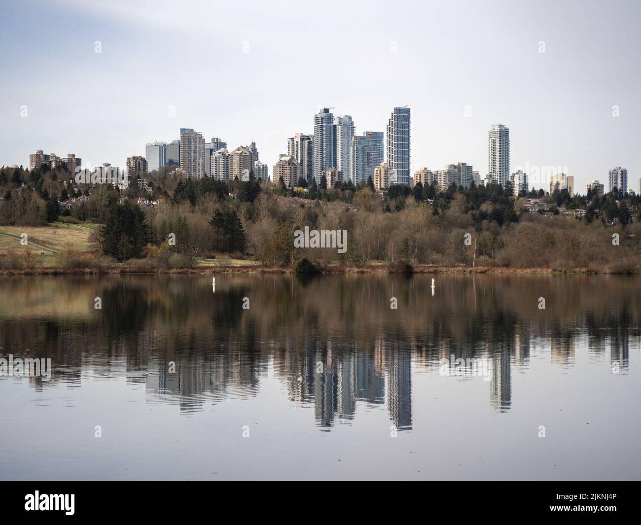 Photographs around Deer Lake in Burnaby Stock Photo