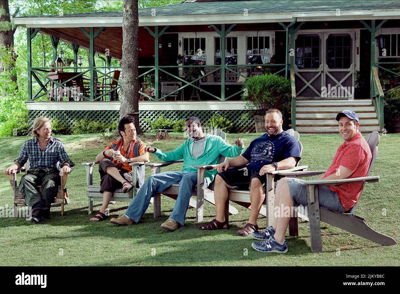 DAVID SPADE, ROB SCHNEIDER, CHRIS ROCK, KEVIN JAMES, ADAM SANDLER, GROWN UPS, 2010 Stock Photo