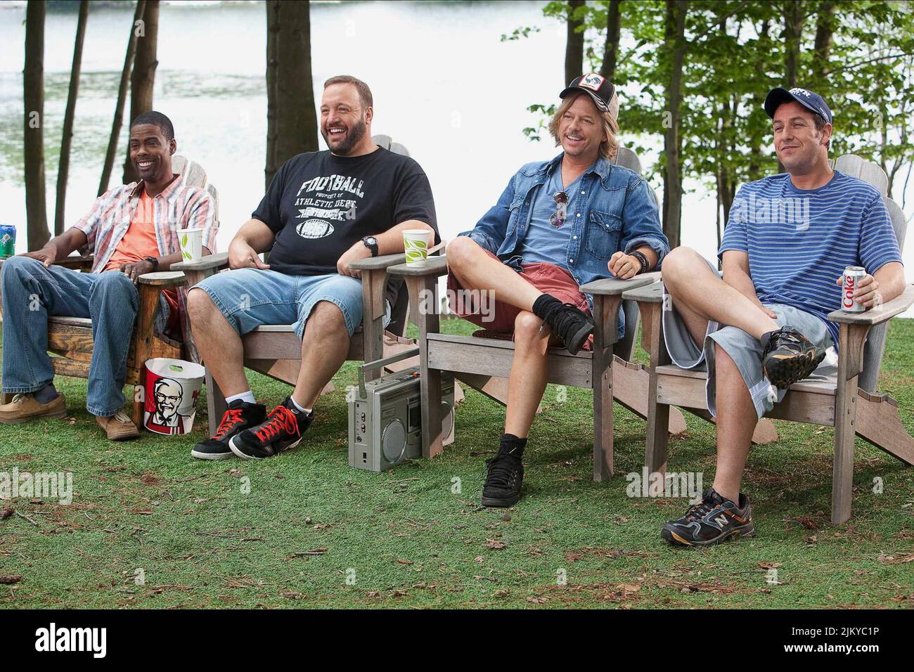 ROCK,JAMES,SPADE,SANDLER, GROWN UPS, 2010 Stock Photo