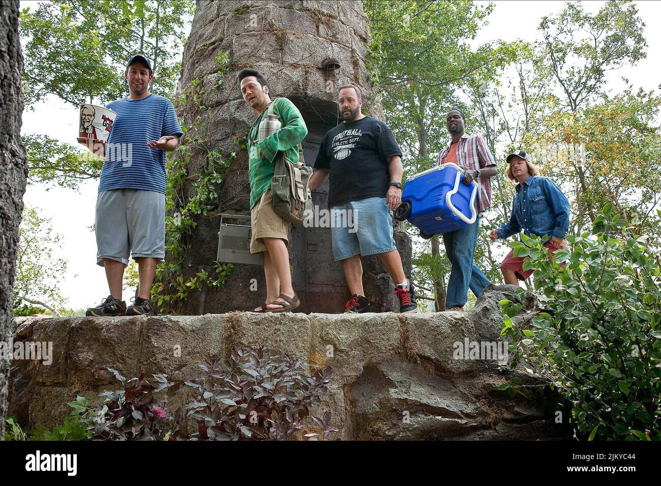 ADAM SANDLER, ROB SCHNEIDER, KEVIN JAMES, CHRIS ROCK, DAVID SPADE, GROWN UPS, 2010 Stock Photo