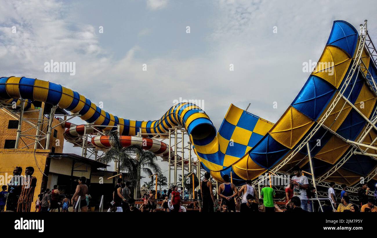 The MM fun city waterpark in Raipur, India Stock Photo