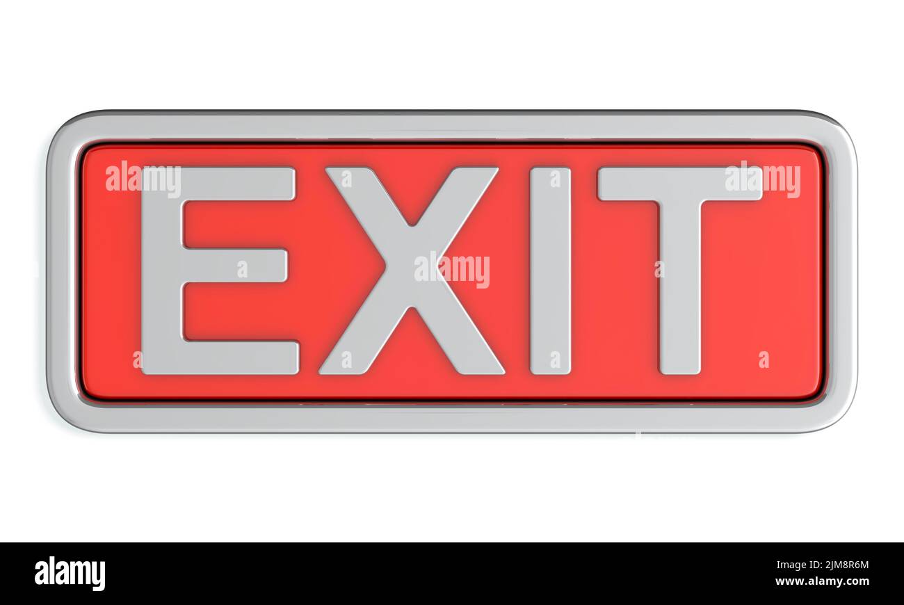 Emergency exit sign Cut Out Stock Images & Pictures - Alamy