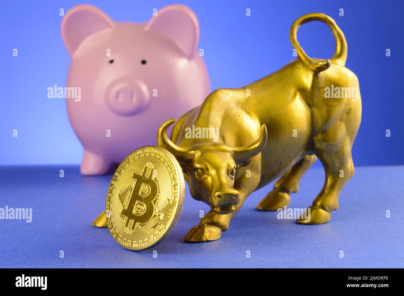 Bitcoin Market Trends Stock Photo