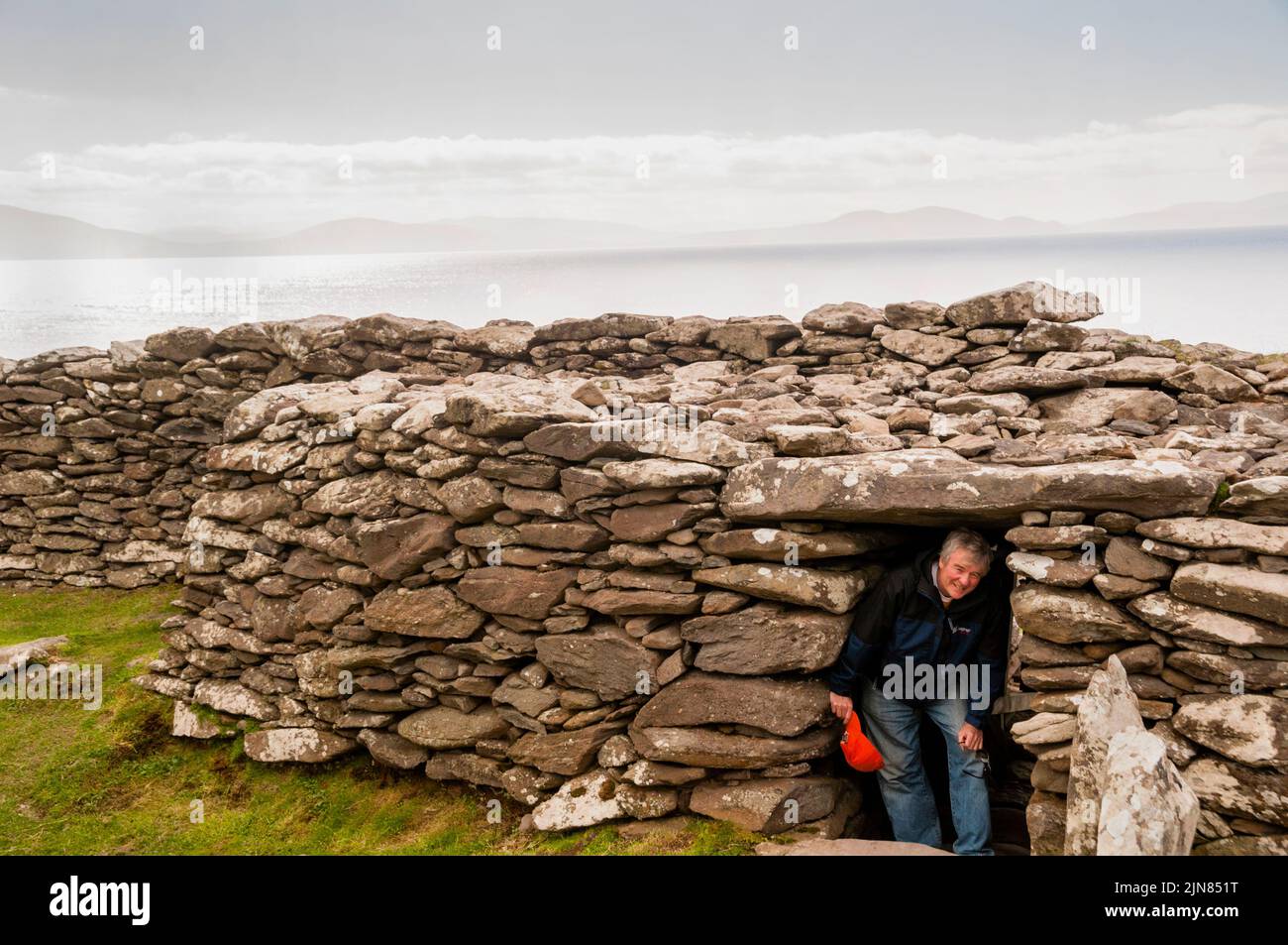 Dunbeg Fort on Dingle Peninsula in Ireland. Stock Photo