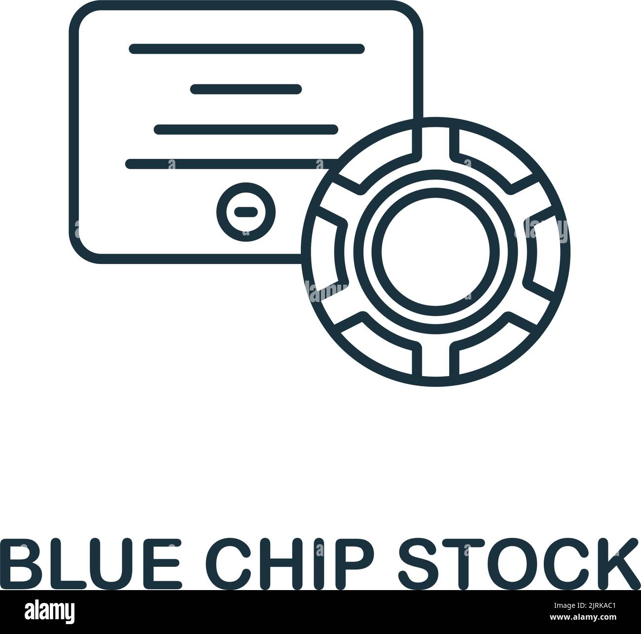 Blue Chip Stock icon. Line simple line Stock Market icon for templates, web design and infographics Stock Vector