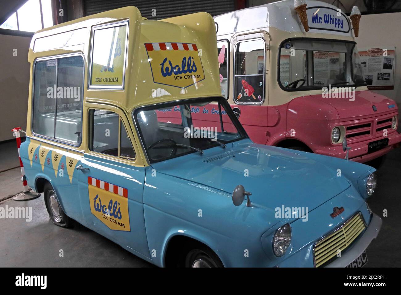 Walls Ice Cream van - 1960, 1970 - Ford Thames (Anglia) Stock Photo