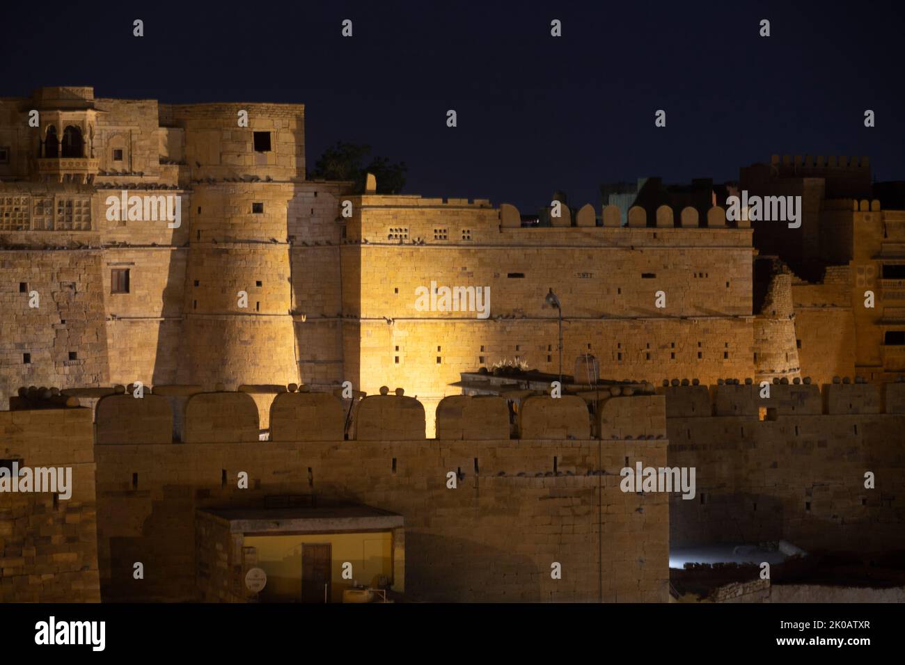 Jesailmer fortress from the castle and town view Stock Photo