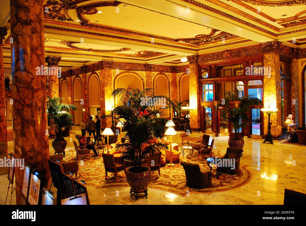 Lobby of the Fairmont Hotel, San Francisco Stock Photo