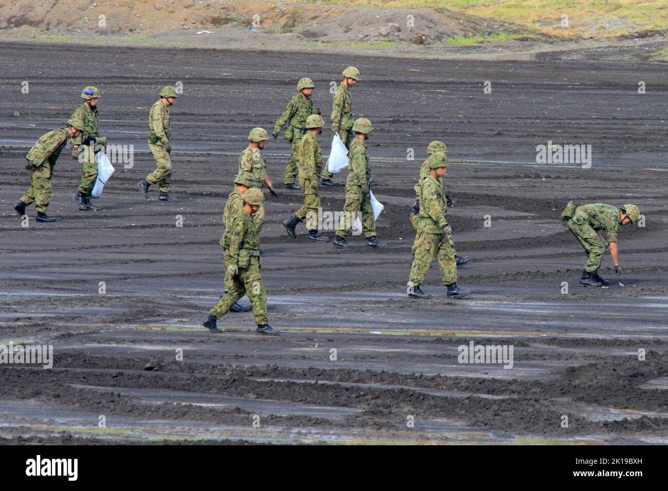 To check a ground at Higashi-Fuji Maneuver area Gotemba Japan Stock Photo