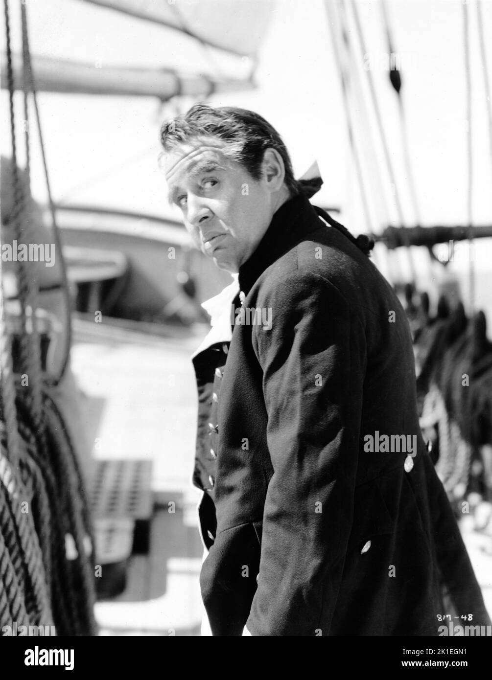 CHARLES LAUGHTON as Captain Bligh in MUTINY ON THE BOUNTY 1935 director FRANK LLOYD book Charles Nordhoff and James Norman Hall Metro Goldwyn Mayer Stock Photo