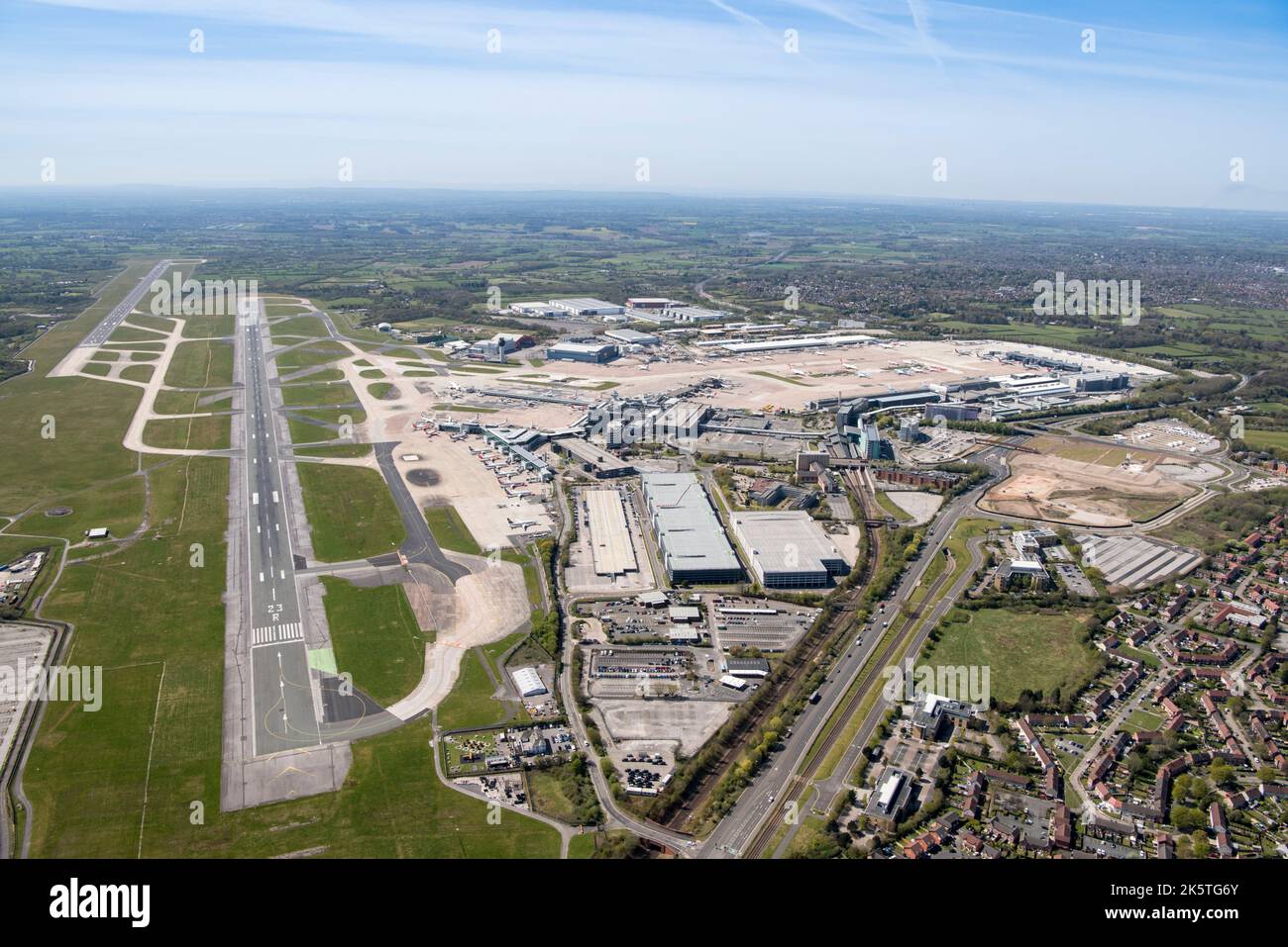 Manchester Airport, Manchester, 2021. Stock Photo