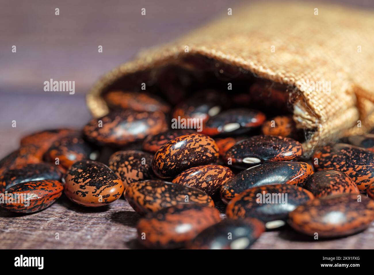 Runner beans in a closeup Stock Photo