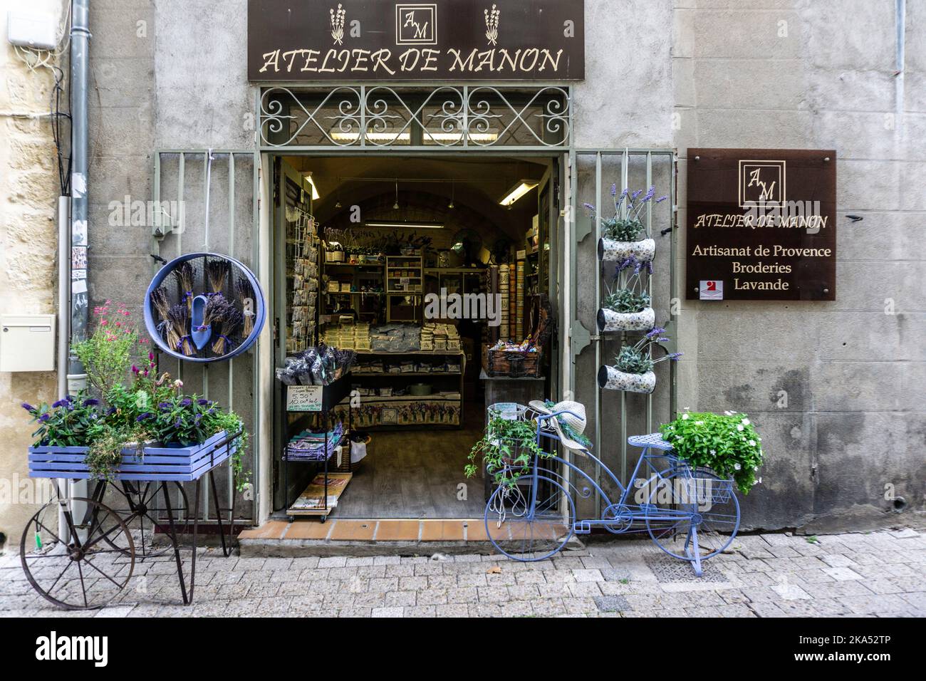 Atelier De Manon, Uzes, France. A shop specialising in Lavender products. Stock Photo