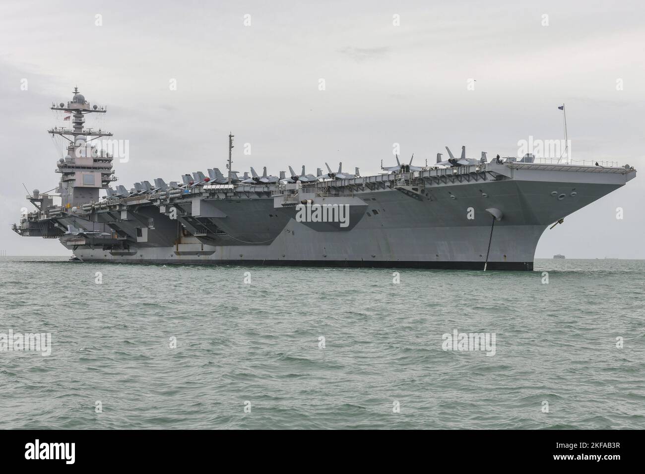 USS GERALD R FORD Stock Photo