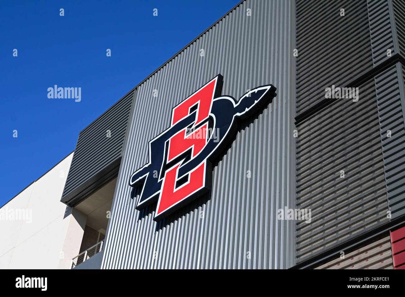 General overall view of Snapdragon Stadium, home of the San Diego State University football team and San Diego Wave FC NWSL team on Monday, Oct. 24, 2 Stock Photo