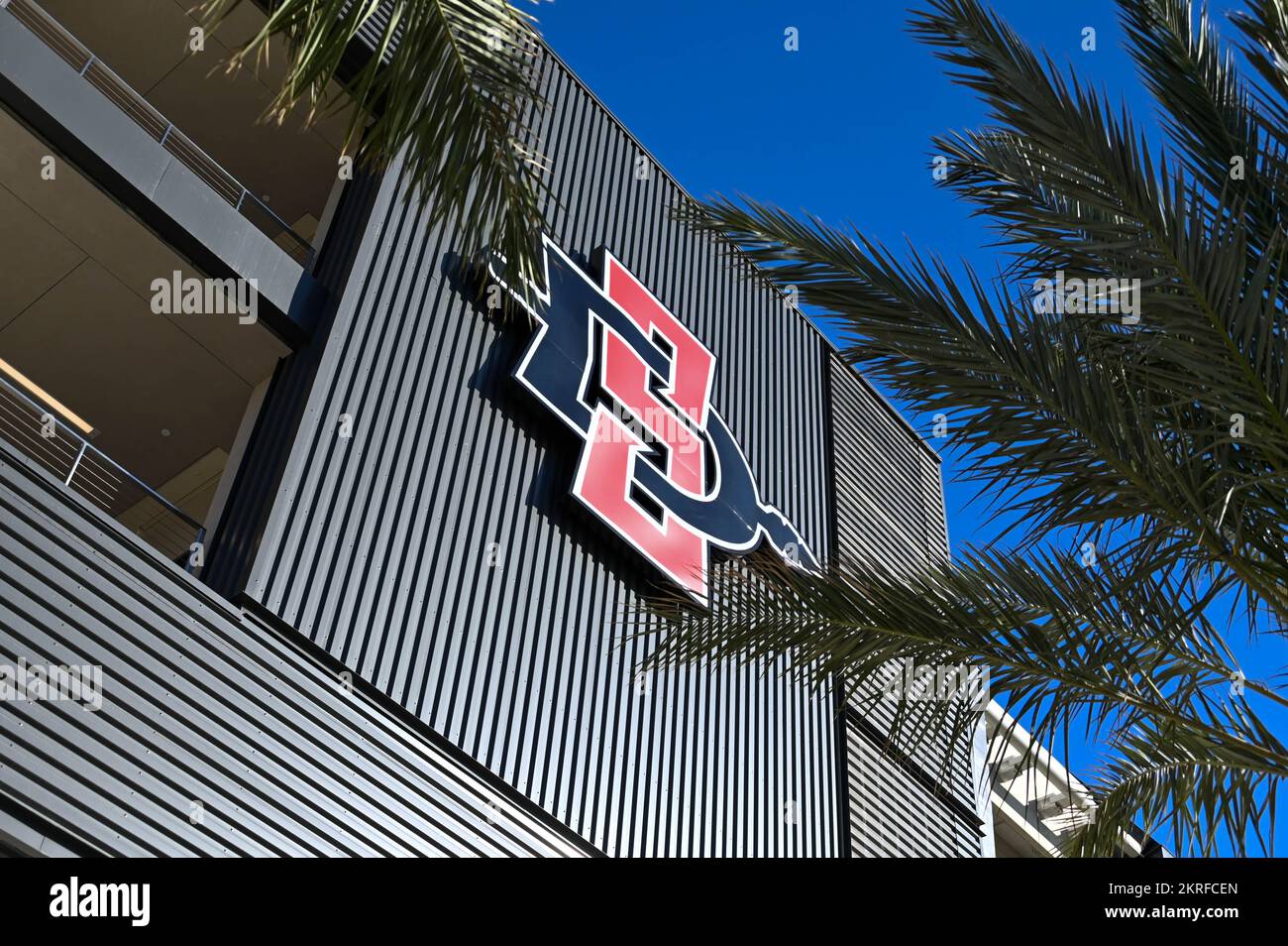 General overall view of Snapdragon Stadium, home of the San Diego State University football team and San Diego Wave FC NWSL team on Monday, Oct. 24, 2 Stock Photo