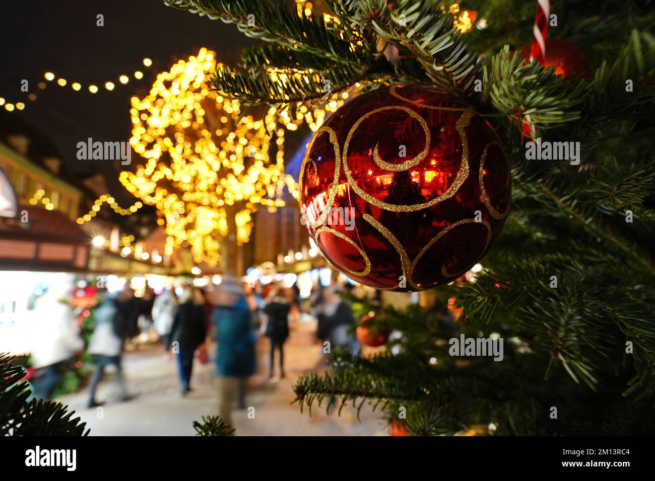 Christmas market decoration as a symbol of winter holidays and the New Year. Colmar. Alsace. France. Stock Photo