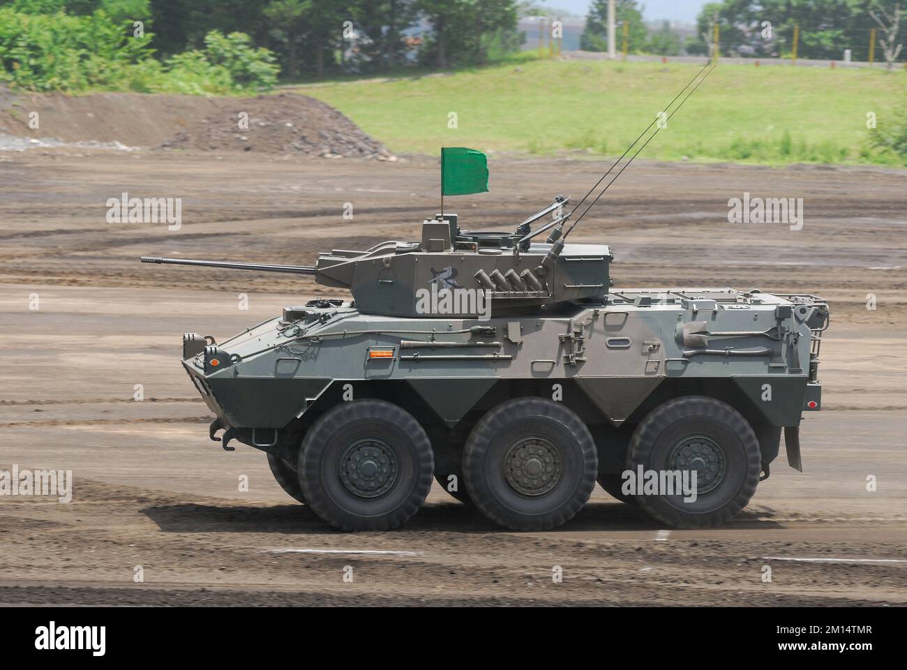 Shizuoka Prefecture, Japan - July 10, 2011: Japan Ground Self-Defense Force Komatsu Type 87 ARV reconnaissance and patrol vehicle. Stock Photo