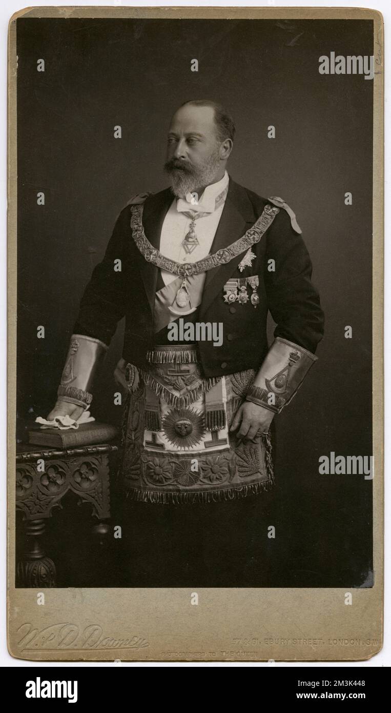 King Edward VII dressed in Masonic Garb Stock Photo