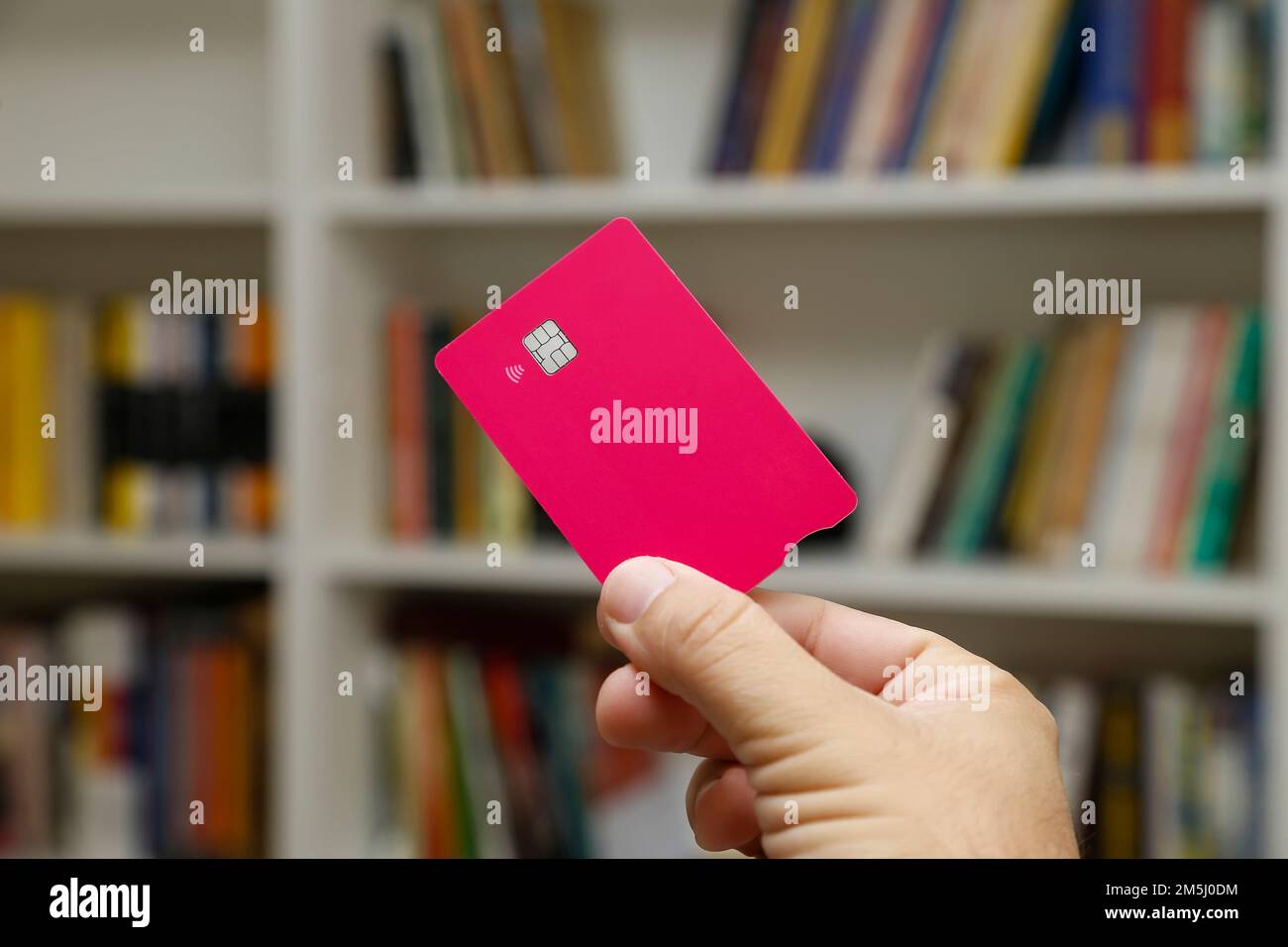 Contactless logo credit and debit card - electronic payment concept Stock Photo