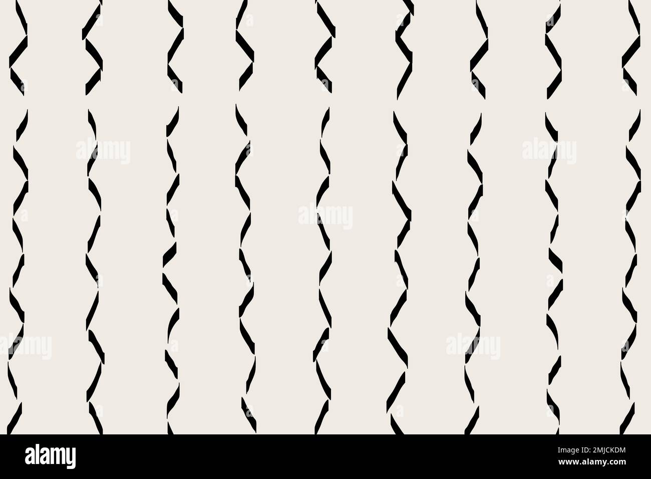 Wavy lined pattern background, black doodle vector, simple design Stock Vector