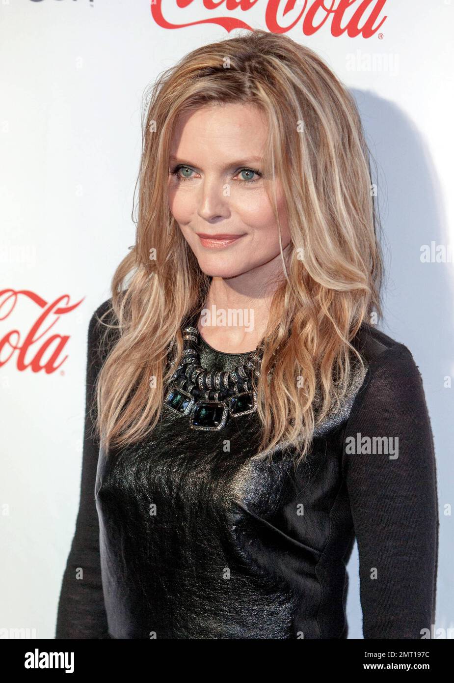 Michelle Pfeiffer wears a black top, black skirt and black high heels at the CinemaCon Big Screen Achievement Awards ceremony during the 2012 CinemaCon held at The Colosseum inside the Caesars Palace in Las Vegas, NV. 26th April 2012. . Stock Photo