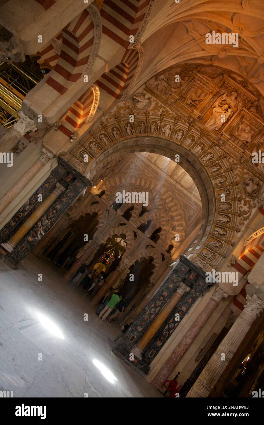 Hypostyle Prayer Hall, Mezquita, Cordoba, Andalusia, Spain Stock Photo