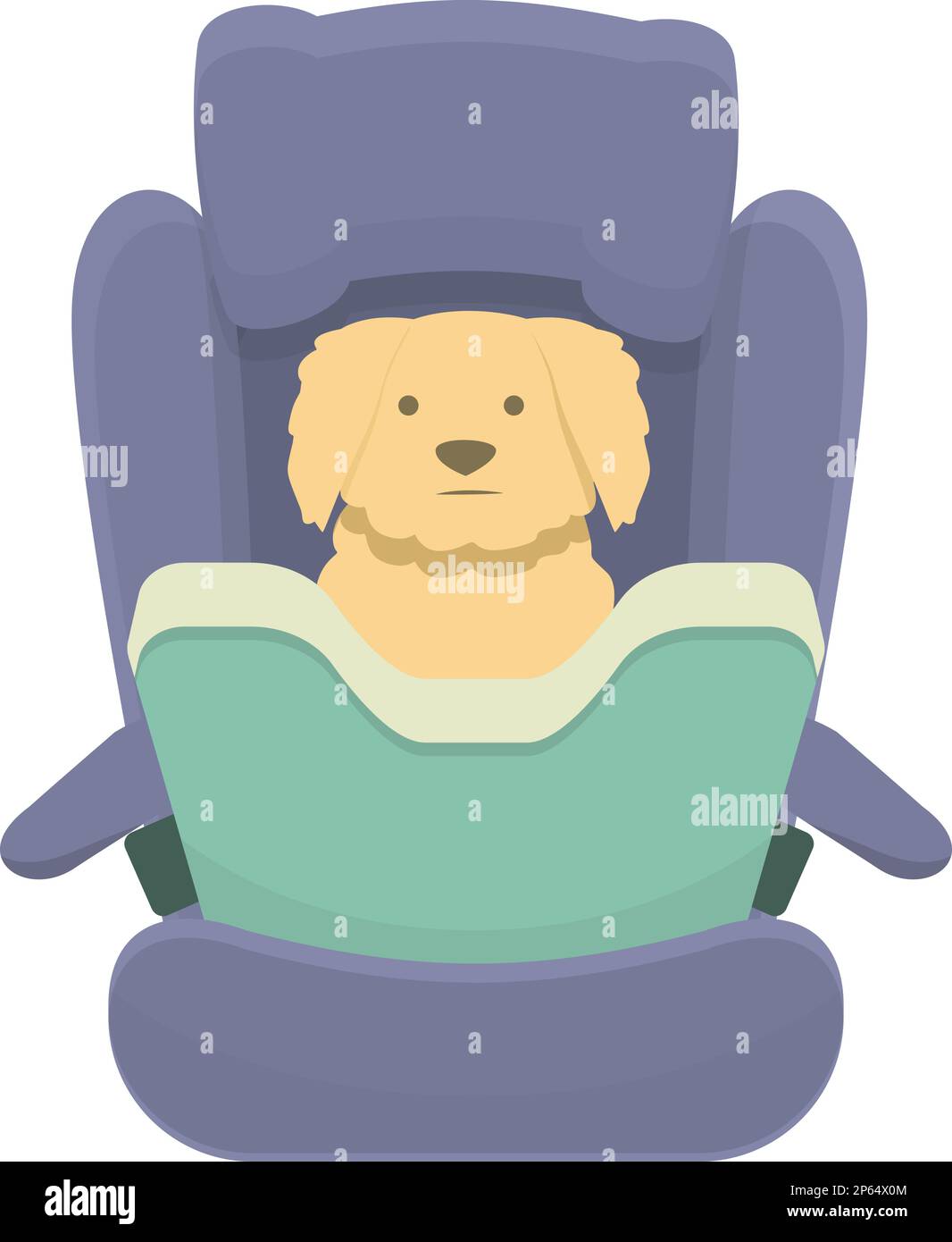 Road dog car seat icon cartoon vector. Travel trip. Animal puppy Stock ...