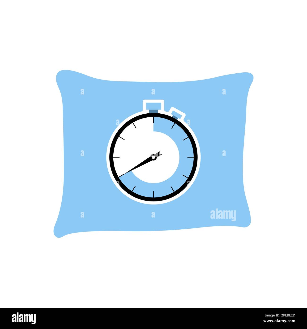 8 hours sleep color line icon. Sleeping time sign. Healthy lifestyle Stock Vector