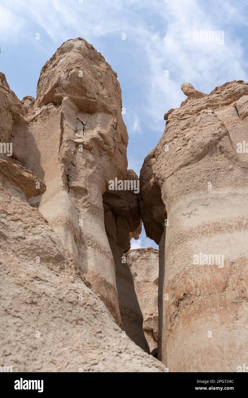 Al-Qarah Mountain or Jabal Al-Qarah, Al Hofuf Saudi Arabia Stock Photo