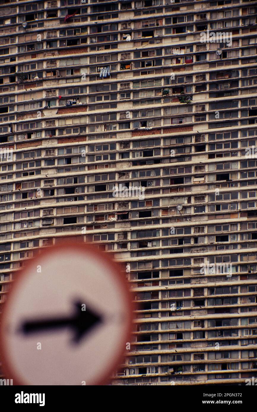 Housing deficit, abandoned building occupied by homeless families, shelters which do not have adequate conditions to be habitable - basic sanitation, water, electricity and sewage system is not available. Sao Paulo, Brazil. Stock Photo