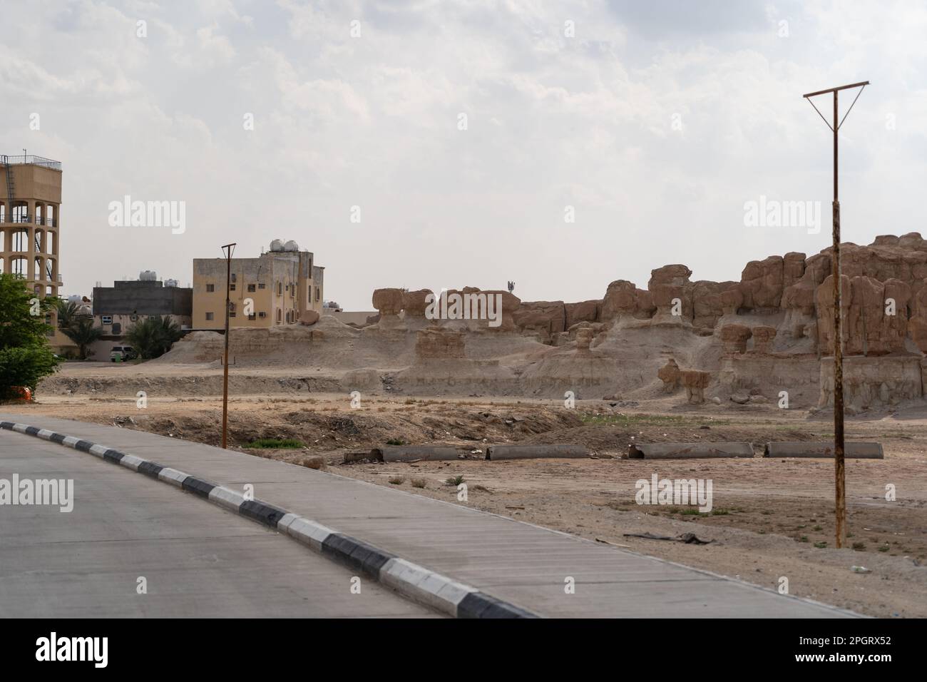 Al-Qarah Mountain or Jabal Al-Qarah, Al Hofuf Saudi Arabia Stock Photo