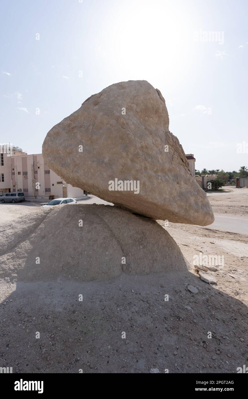 Floating rock in Al Hasa, Al Hofuf Saudi Arabia Stock Photo