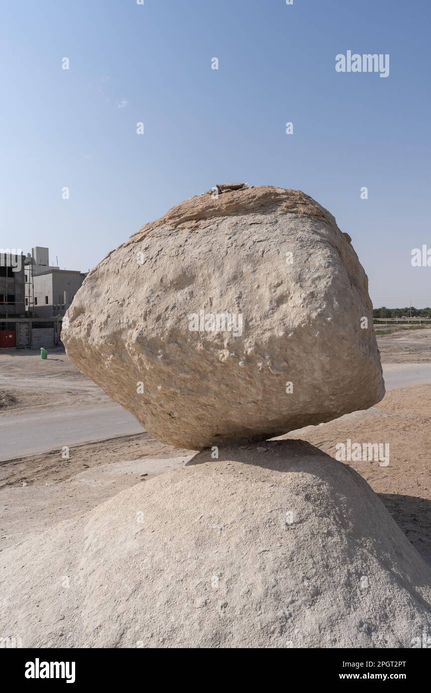 Floating rock in Al Hasa, Al Hofuf Saudi Arabia Stock Photo