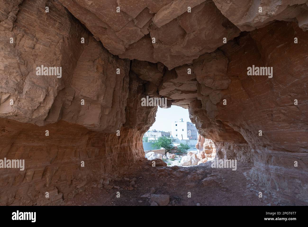 Al-Qarah Mountain or Jabal Al-Qarah, Al Hofuf Saudi Arabia Stock Photo