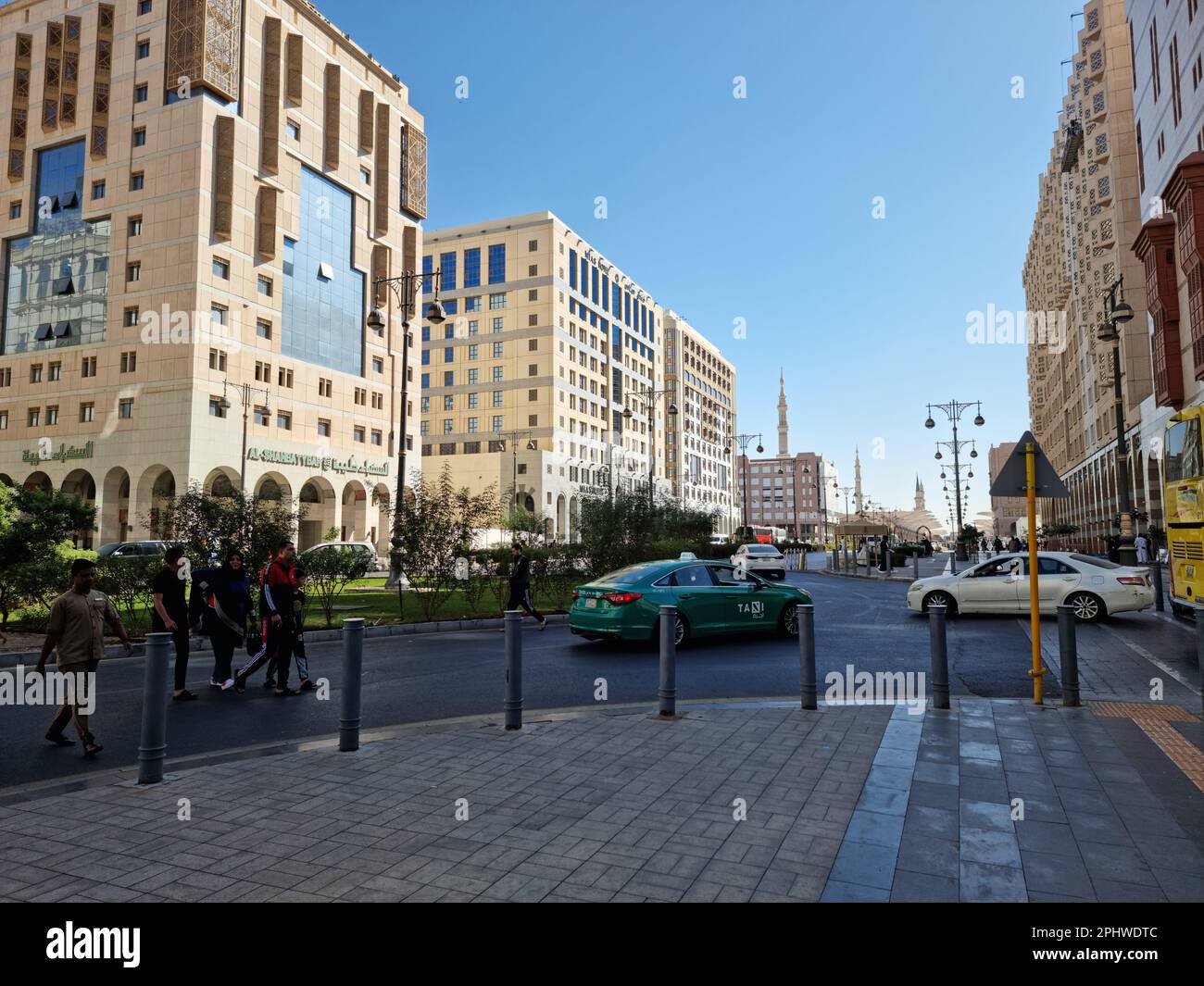 Madinah, Saudi Arabia - Feb 21, 2023: Various hotels in Medina, Saudi Arabia Stock Photo