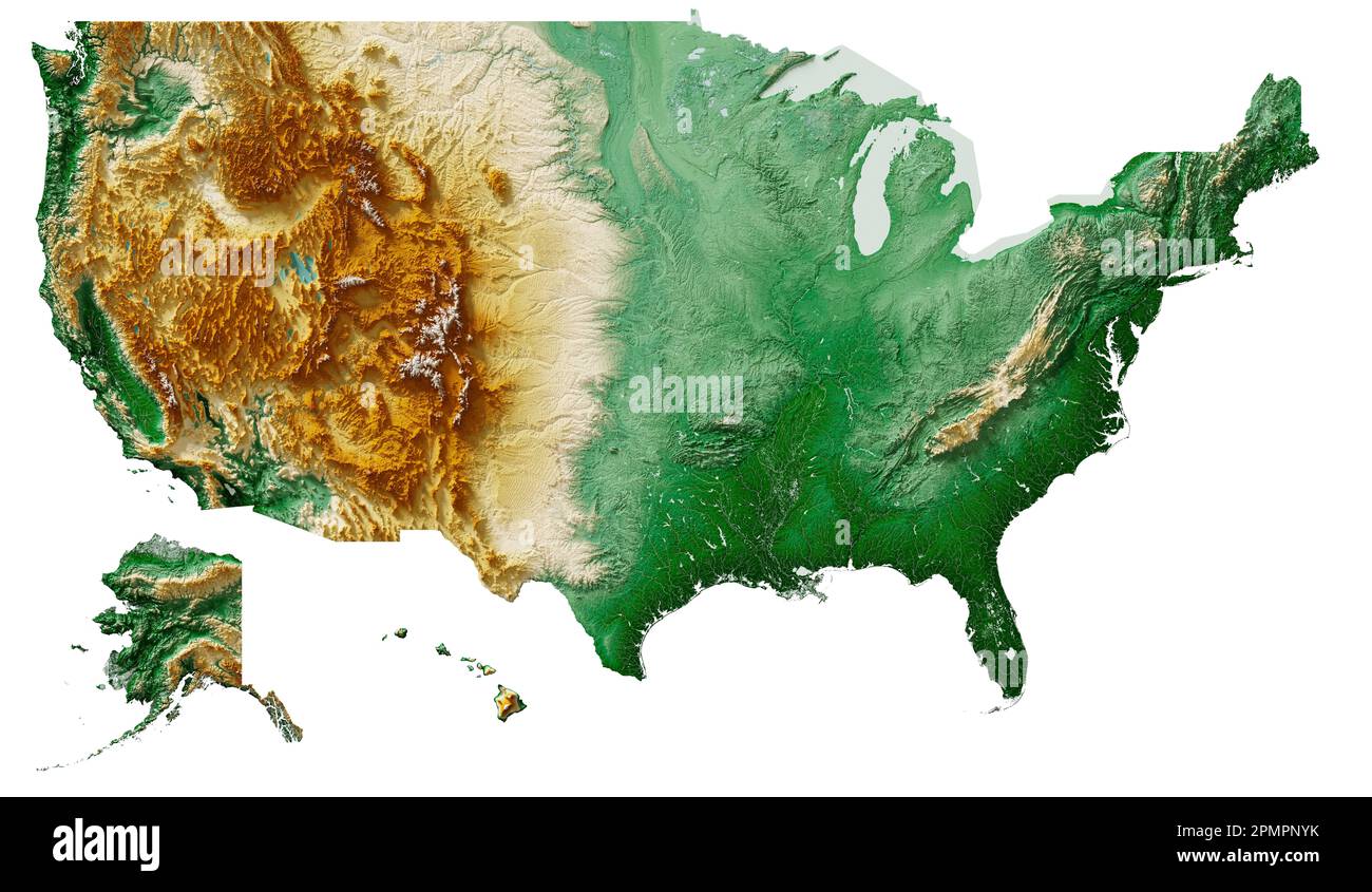 Us Topographic Map With Elevations - Fayina Theodosia