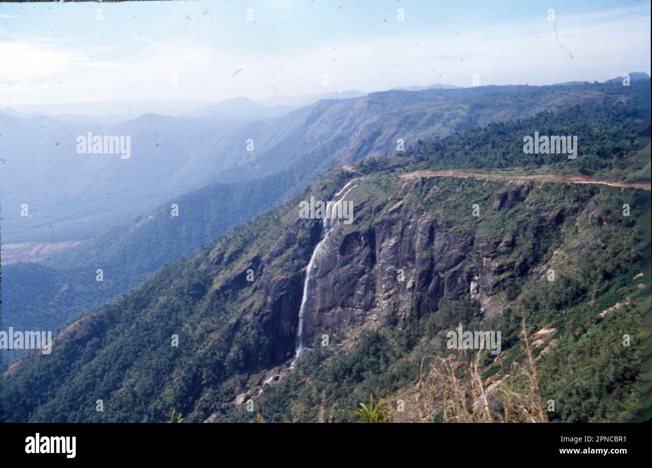 Munnar is a town in the Western Ghats mountain range in India’s Kerala state. A hill station and former resort for the British Raj elite, it's surrounded by rolling hills dotted with tea plantations established in the late 19th century. Eravikulam National Park, a habitat for the endangered mountain goat Nilgiri tahr, is home to the Lakkam Waterfalls, hiking trails and 2,695m-tall Anamudi Peak. Stock Photo