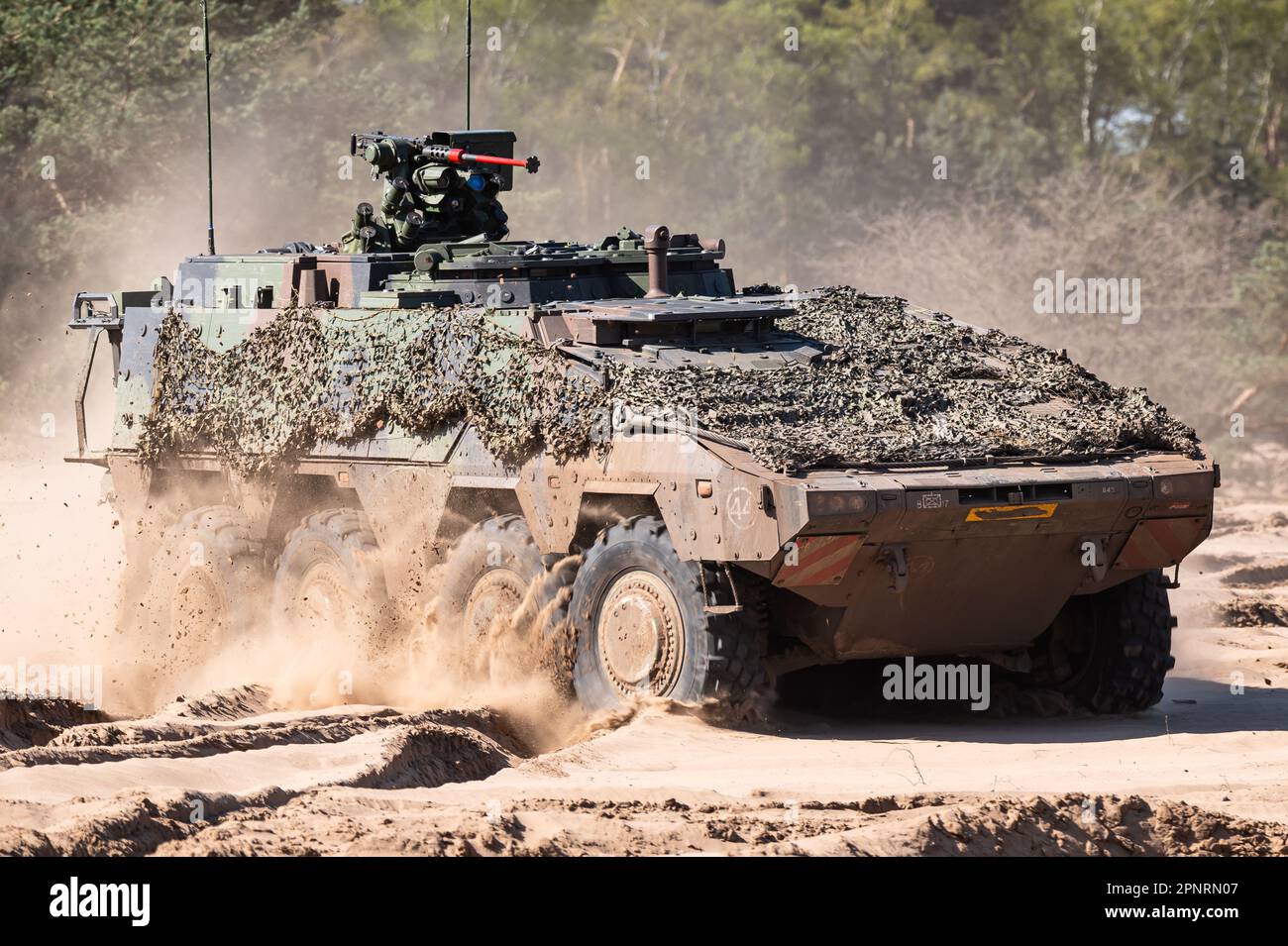 The Boxer armoured fighting vehicle of the Royal Netherlands Army. Stock Photo